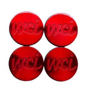 Brushed Red Billet Center Caps